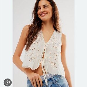 NWOT Free People Sweet Escape Top in Ivory